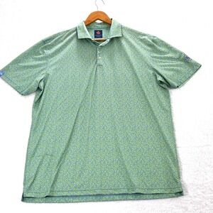 Donald Ross Sport  Shirt Men's Size XL  Green‎ Geometric Pattern Polo Golf